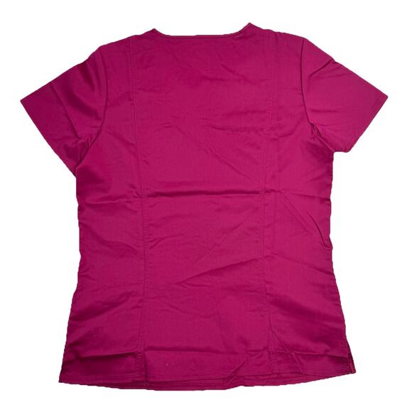 Cherokee Workwear Revolution Scrubs Women’s V Neck Top WW620 Wine NEW Size M - Picture 4 of 16